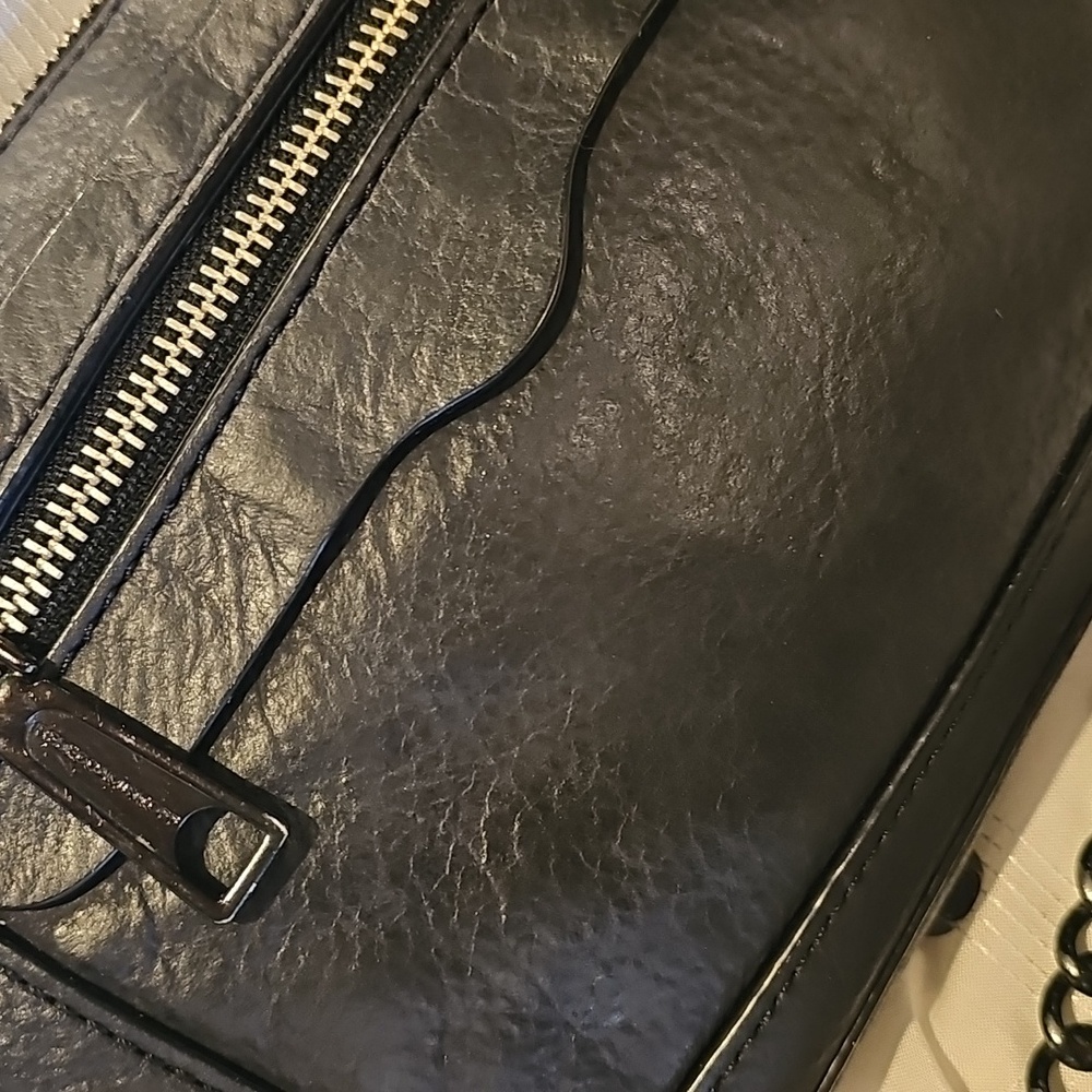 Rebecca Minkoff Black Leather Crossbody Bag Good Condition - Picture 9 of 12